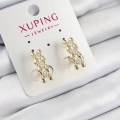 ÇOK SATAN Xuping Zirkon Taşlı Sıralı Damla Model Gold Renk Kadın Küpe