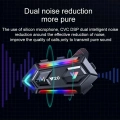 Y20 Motor Kurye Kask Kulaklık Rgb Modlu Bluetooth Motosiklet Kulaklık 5.3 Bluetooth Interkom