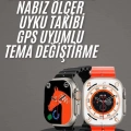 ÇOK SATAN Yeni Model Akıllı Saat Ultra Smart Watch Gümüş Kasa 45mm Titreşim