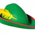 ÇOK SATAN Yeşil Renk Robin Hood Şapkası Sarı Tüylü