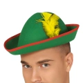 ÇOK SATAN Yeşil Renk Robin Hood Şapkası Sarı Tüylü
