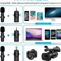 Yüksek Kalite Profesyonel 3 In 1 Kablosuz Taşınabilir Yaka Mikrofonu Youtube Facebook Tiktok