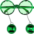 Disko Toplu Küpeli Parti Gözlüğü Yeşil Renk
