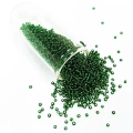 Dökme Cam Kum Boncuk (11/0) 2 mm - 20 Gram -  Şefaf Koyu Yeşil - BNC002