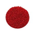 Dökme Cam Kum Boncuk (11/0) 2 mm - 20 Gram -  Şeffaf Kırmızı - BNC021