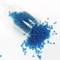 Dökme Cam Kum Boncuk (11/0) 2 mm - 20 Gram -  Şeffaf Mavi - BNC007