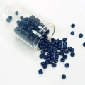 Dökme Cam Kum Boncuk Büyük Boy (6/0) 4 mm - 20 Gram - Koyu Mavi - BNC078