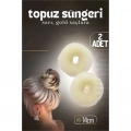 Gold Saç Topuz Süngeri 2 ADET 14 CM Çap 6 cm Kalınlık