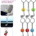 Gerçekçi Golf Tasarımlı Şık Anahtarlık Kolye Çanta Süsü Golf Keychain