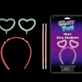 Glow Stick Karanlıkta Yanan Fosforlu Kalp Taç 12 Adet