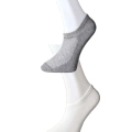 Gri ve Beyaz Erkek Görünmez Çorap 9 çift