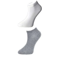 Gri ve Beyaz Kadın Bilek Çorap 9 çift