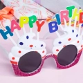 Happy Birthday Beyaz Fuşya Parti Gözlüğü