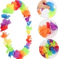 Hawaii Çiçekli Boyun Kolyesi - Renkli Tropikal Parti Leisi