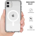 Iphone 12 Pro Kılıf Kamera Lens Korumalı Magsafe Destekli Şeffaf Darbe Emici Sert Kapak