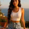 Kadın Beyaz Kare Yaka Crop Top Bluz – Şık, Rahat ve Kolay Kombinlenebilir