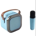 Karaoke Kablosuz Hoparlör Mikrofonlu Rgb Işıklı Bluetooth Speaker Tf Kart/usb Mavi