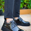KB-X3  Kuback  Siyah Rugan Siyah Taban  Bağcıklı  Günlük Erkek  Ayakkabı