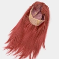 Kızıl Renk Düz Kesim Uzun Parti Peruğu Takma Saç