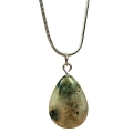 Labradorit Doğal Taşı Zincirli El Yapımı Kolye Uç: 2 cm Zincir: 20 cm Kutulu