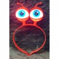 Led Işıklı & Pilli Uzaylı Göz Parti Tacı Kırmızı Renk