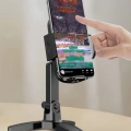 Masaüstü Telefon Standı 360 Derece Dönebilen Başlıklı Ayaklı Telefon Tripodu
