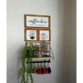 Metal Askılıklı Kahve Köşesi Rafı