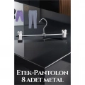Metal Etek Pantolon Askısı - Mandallı Etek Askısı Pantolon Askısı 8 Adet