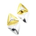 Metal Üçgen Küpe - Altın