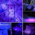 Mini Cep Boy USB İle Şarj Olan Oje Kurutucu Sahte Para Kontol LED UV Mor Işık El Feneri