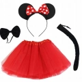 Minnie Mouse Kostüm Seti Etek Taç Kuyruk Papyon Gösteri Seti