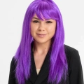 Mor Düz Kesim Peruk
