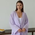 Müslin kumaş kimono lila pt