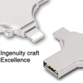 Otg 4in1 Cep Telefonu Çok Fonksiyonlu Usb Flash Bellek 128 Gb Type-c, Micro Sd Ve Kart Okuyucu