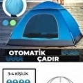 Otomatik Havada Açılan Su Geçirmez Çadır 4 Kişilik