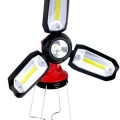 P-8801 Şarjlı Katlanabilir 3xcob Led+ 3w Led Çok Fonksiyonlu Kamp Feneri