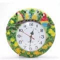 Papağanlı Polyester Duvar Saati