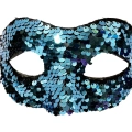 Payetli Venedik Balo Parti Maskesi Mavi