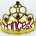 Prenses Yazılı Altın Renk Ayarlanabilir Parti Tacı