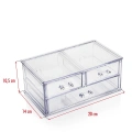 Şeffaf 3 Çekmeceli Kalemlik Düzenleyici Organizer 14×24×10 cm