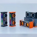 Şeffaf Mecha Müzik Tws Stereo Rgb İşıklı Hoparlör Kablosuz Bluetooth 5.0 Taşınabilir Hoparlör V9