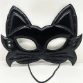 Siyah Renk Kumaş Malzemeden İmal Eva Kedi Maskesi