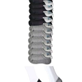 Siyah ve Gri Erkek Görünmez Çorap 12 çift