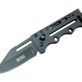 Sog Ac77bk Siyah Yaprak Kamp Çakı 15 Cm - Metal Sap, Kılıflı