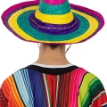 Sombrero Meksika Şapkası Renkli Örme Hasır Yetişkin Boy