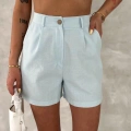 TAVSİYE EDİLEN GÜVENLİ SATICI Flam Keten Yüksek Bel Yazlık Şort