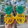 Tropikal Hawaii Ananas Şekilli Parti Gözlüğü
