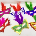 Tüylü Kağıt Karnaval Maskesi (639lı Set)
