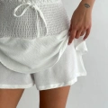 ÇOK SATAN  Ayrobin Şortlu Etek - Beyaz -