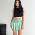 ÇOK SATAN  Ayrobin Şortlu Etek - Su Yeşili -